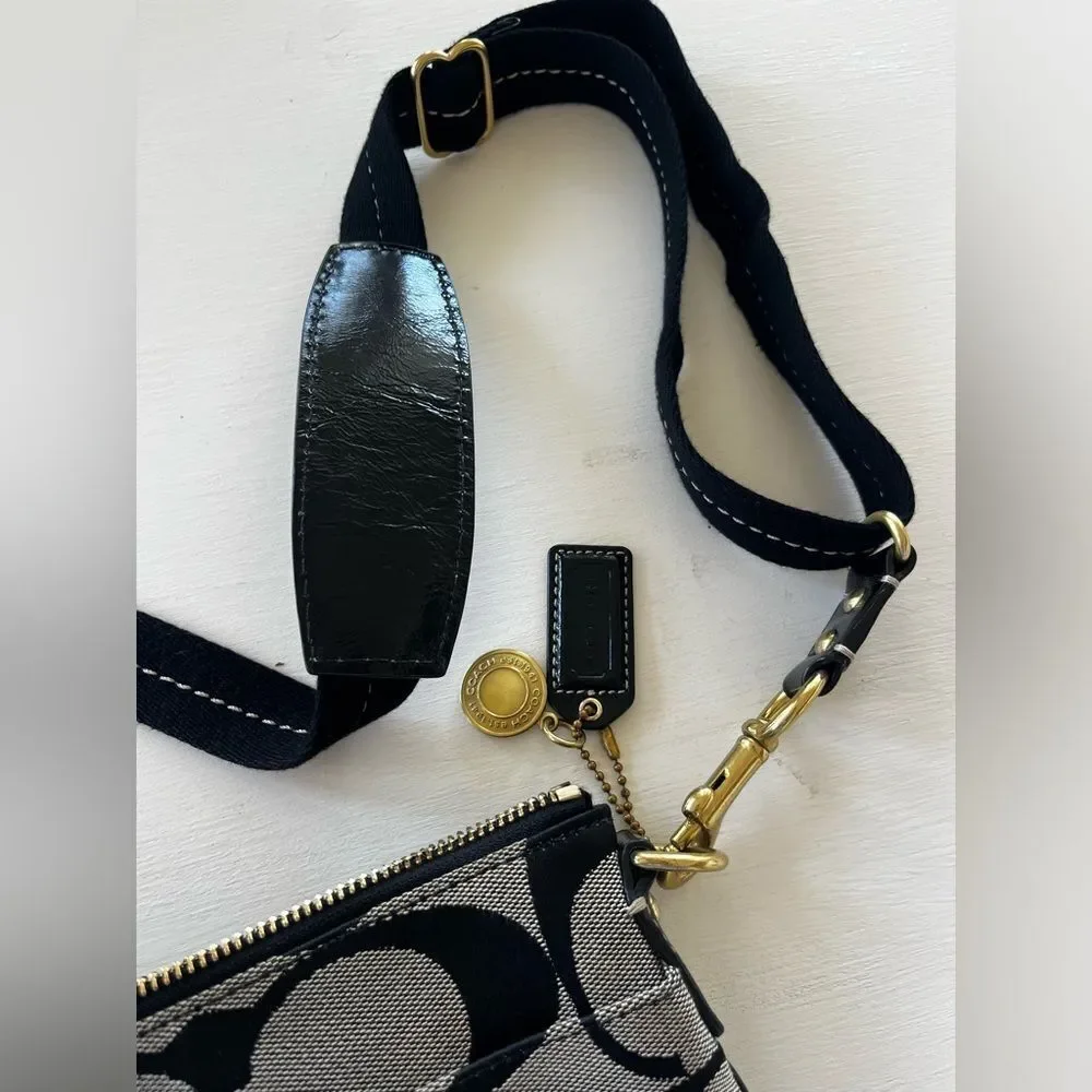Coach Black and Gray Crossbody Bag; NWOT! Perfect Condition!